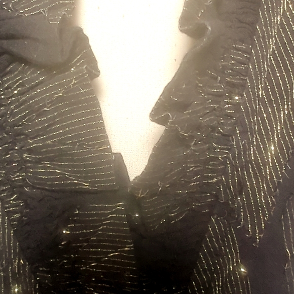 Chico's Black and Gold Blouse - Picture 4 of 7